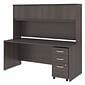 Bush Business Furniture Studio C 72"W Office Desk with Hutch and Mobile File Cabinet, Storm Gray (STC011SG)