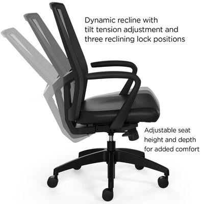 Union & Scale™ Workplace2.0™ 500 Series Vinyl Task Chair, Black  (52320)