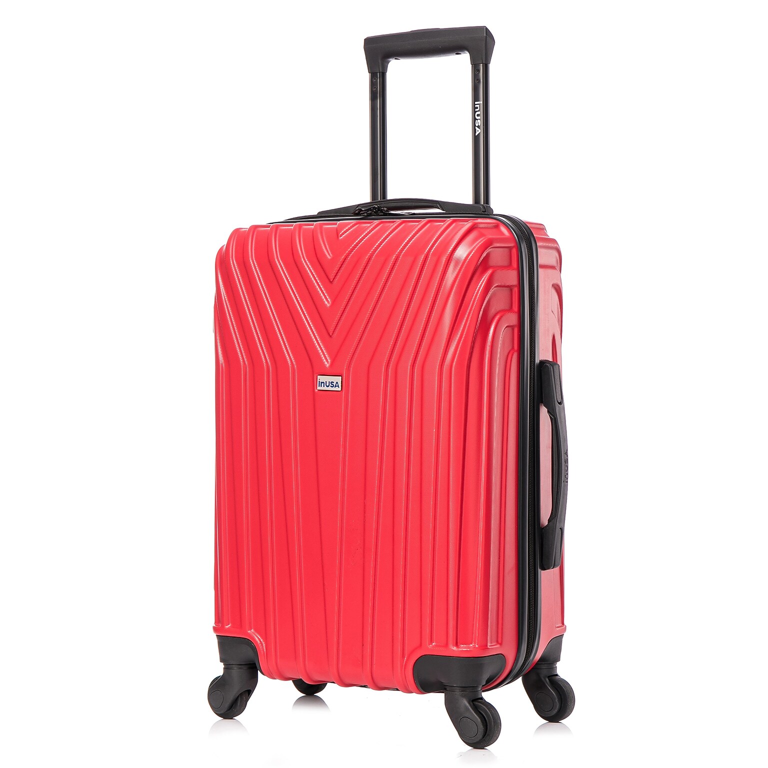 InUSA Vasty 22.44 Hardside Suitcase, 4-Wheeled Spinner, TSA Checkpoint Friendly, Red (IUVAS00S-RED)