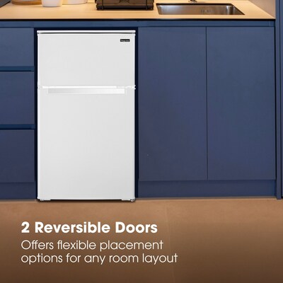 Magic Chef 3.1 Cu. Ft. Energy Star Mini Refrigerator with Top Freezer, White (HMDR310WE)