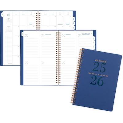 2025-2026 AT-A-GLANCE Signature Lite 5 x 8 Academic Year Weekly & Monthly Planner, Plastic Cover,