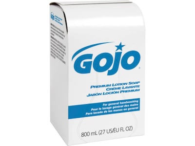 GOJO Premium Liquid Hand Soap Refill for 800 Series 9106-12 Dispenser, Waterfall Scent, 12/Carton (9