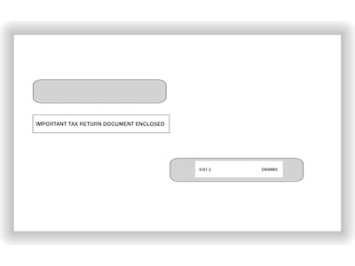 ComplyRight Self Seal 1099-R Tax Double-Window Envelope, 5.63 x 9, White, 100/Pack (DW4MWS)