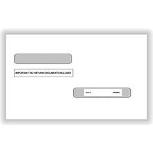 ComplyRight Self Seal 1099-R Tax Double-Window Envelope, 5.63 x 9, White, 100/Pack (DW4MWS)