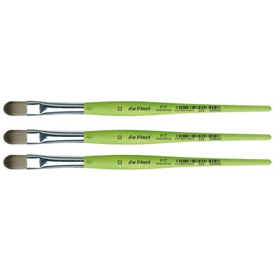 da Vinci FIT Synthetics Acrylic & Tempera Student Filbert Brush, 3 /Pack (DVXVA37512-3)