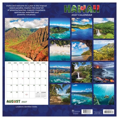 2027 TF Publishing Hawaii 12" x 12" Monthly Wall Calendar, Multicolored (27-1054)
