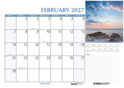 2027 House of Doolittle Earthscapes Scenic 22 x 17 Monthly Desk Pad Calendar (147-27)
