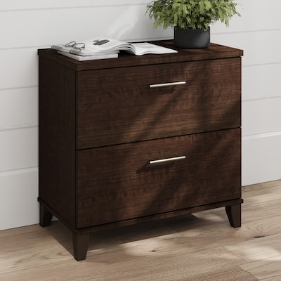 Bush Home Somerset 2 Drawer Lateral File Cabinet, Mocha Cherry (WC81880)