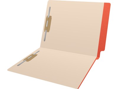 Medical Arts Press Reinforced End Tab File Folder, Straight-Cut, Letter Size, Manila/Orange, 50/Box (S-09473-ORG)