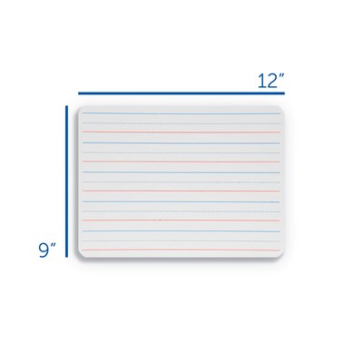 Flipside Melamine Double-Sided Dry-Erase Whiteboard, 9" x 12", 12/Pack (10134)