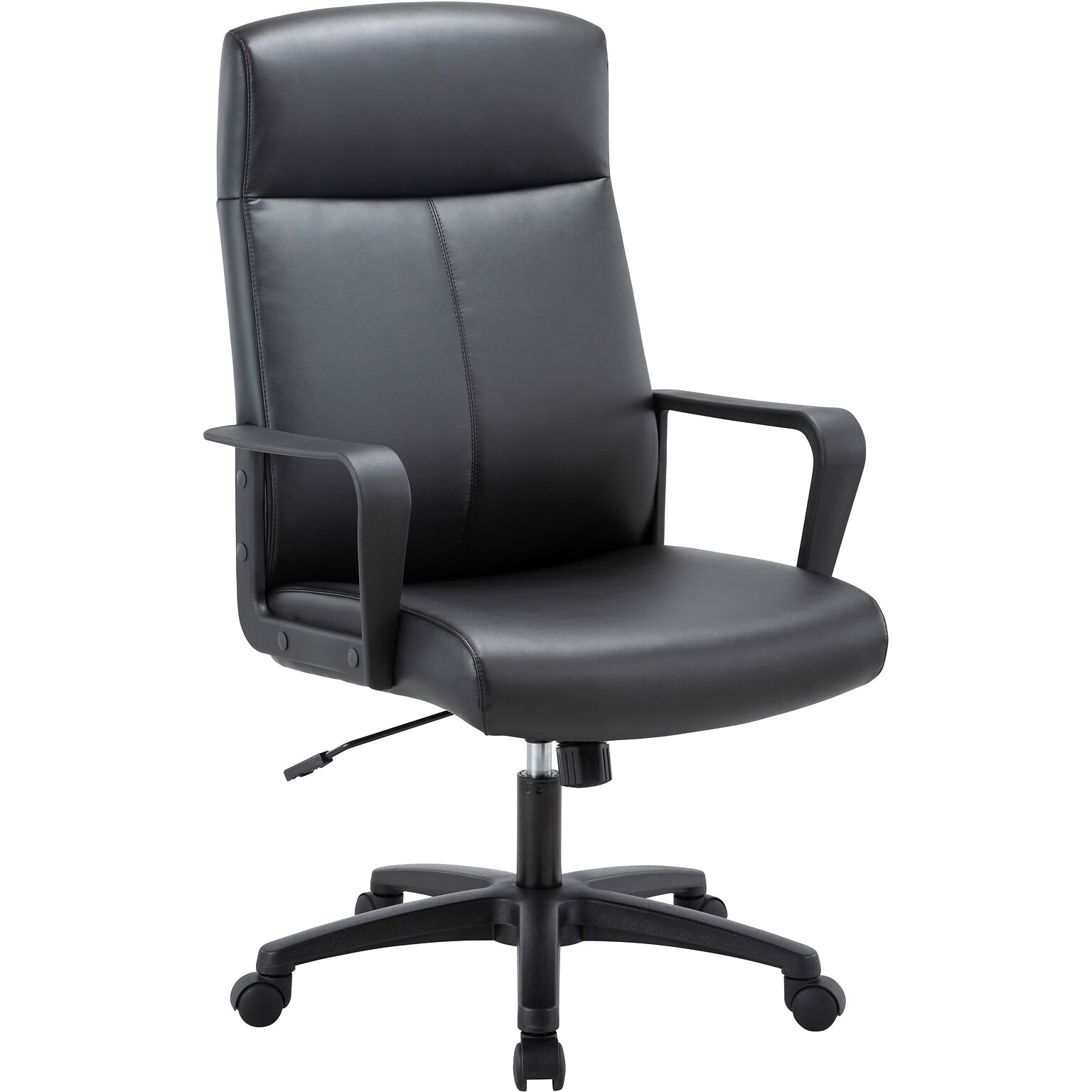 Lorell Bonded Leather Swivel Executive Chair, Black (LLR41851)