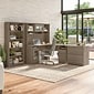 Bush Furniture Salinas 68.11" Storage Set with Hall Tree, Shoe Bench, Accent Cabinet, 5 Shelves, Reclaimed Pine (SAL008RCP)