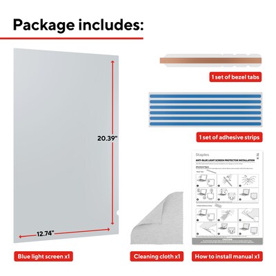 Staples TECH Blue Light Filter for 24” Widescreen Monitor (16:10) (ST63417)