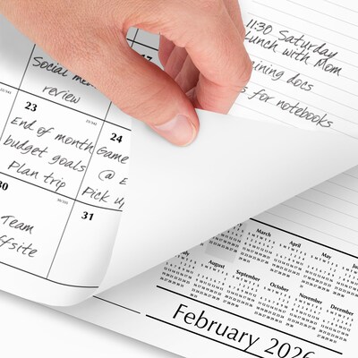 2026 AT-A-GLANCE 17.75" x 11" Monthly Desk Pad Calendar, White/Black (SK14-00-26)
