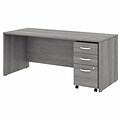 Bush Business Furniture Studio C 72W Office Desk with Mobile File Cabinet, Platinum Gray (STC013PGS