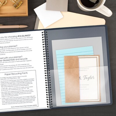 2027 AT-A-GLANCE 8.25" x 11" Weekly Appointment Book, Faux Leather Cover, Navy (70-950-20-27)