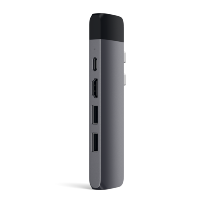 Satechi Aluminum Type-C Pro Hub Adapter with Ethernet, Space Gray (ST-TCPHEM)