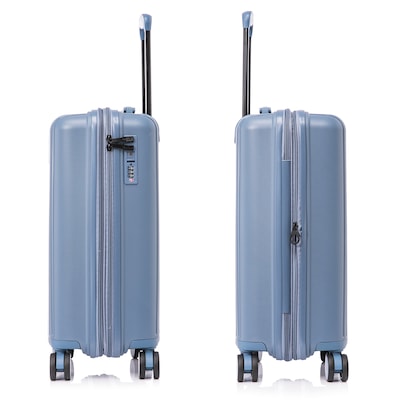 DUKAP Airley 21.85" Hardside Suitcase, 4-Wheeled Spinner, TSA Checkpoint Friendly, Blue (DKAIR00S-BLU)