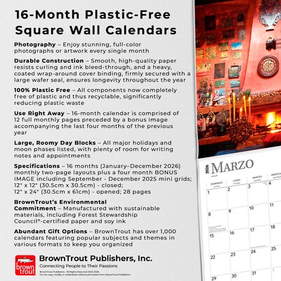 2026 BrownTrout Cocinas Mexicanas Kitchens of Mexico 12" x 12" Monthly Wall Calendar (9798330702978)