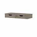Bush Furniture Key West 2-Compartment Stackable Laminated Wood Storage Drawer, Shiplap Gray (KWS127G2W-Z)