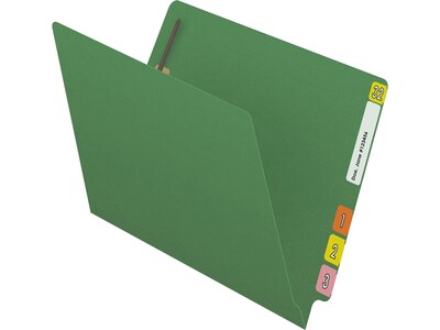 Medical Arts Press Reinforced End Tab File Folder, Straight Cut, Letter-Size, Green, 50/Box (S-01501-GRN)