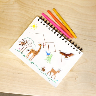 Ready2Learn Foam Animal Stickers, Multicolored, 168/Pack (CE-10094)