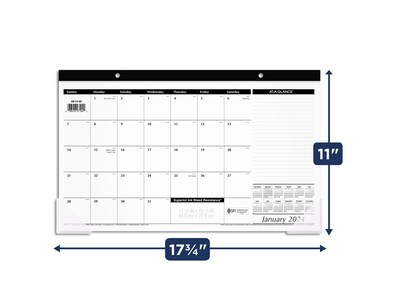 2024 AT-A-GLANCE 17.25 x 11" Monthly Desk Pad Calendar, White/Black (SK14-00-24)