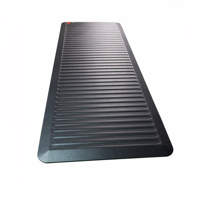 Floortex AFS-TEX 6000X Anti-Fatigue Mat, Rectangular, 23 x 67, Midnight Black (FCA2367XVBK)