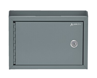 AdirOffice Multipurpose Drop Box with Suggestion Cards, Medium, Gray (631-02-GRY-PKG)