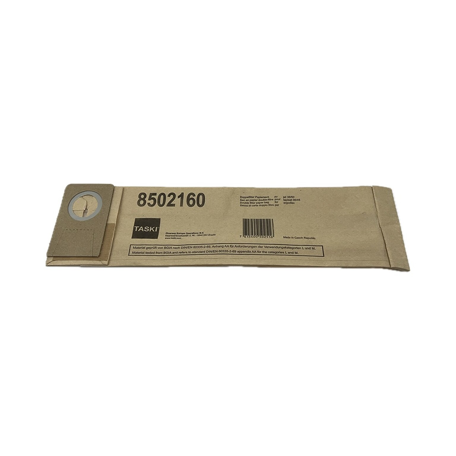 TASKI Double Filtered Vacuum Bags, Natural Brown, 10/Pack (D8502160)