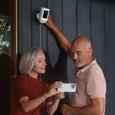Ring Spotlight Cam Pro Wired Security Camera, White (B09DRK9ZJ8)