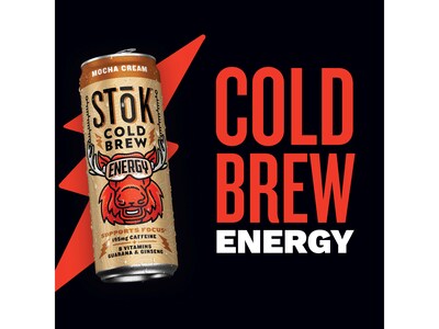 Stok Energy Mocha Cream Cold Brew Coffee, 11 oz., 12 Cans/Carton (196066)