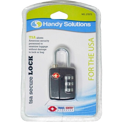 Handy Solutions TSA Approved Travel Lock, 12 Locks/Box, 6 Boxes/Carton
