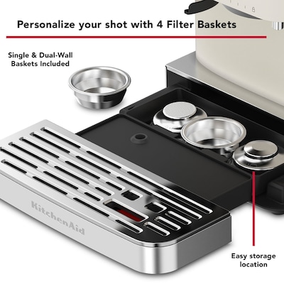 KitchenAid Pump/Automatic Espresso Machine, Porcelain White (KES6551PL)