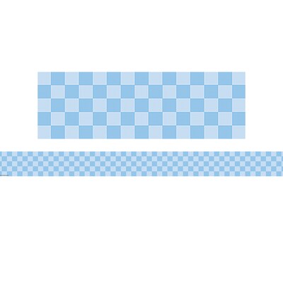 Teacher Created Resources Border Trim, 3 x 2.92, Checkers Scalloped, 12/Pack, 6 Packs/Bundle (TCR9318-6)