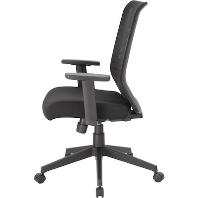 Lorell Horizontal Mesh Ergonomic Fabric Mesh Swivel Task Chair, Black (LLR00590)