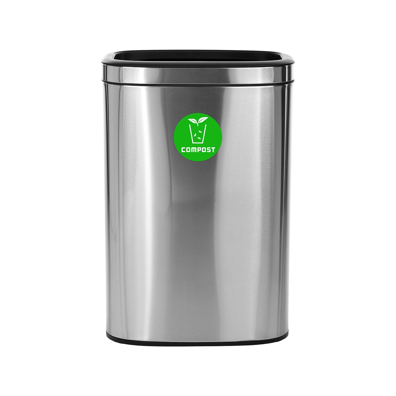 Alpine Industries 10.5 Gallon Indoor Compost Bin, Stainless Steel (470-40L-CO)
