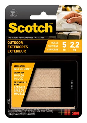 Scotch® Outdoor Fasteners, 4/Pack (RF5730)