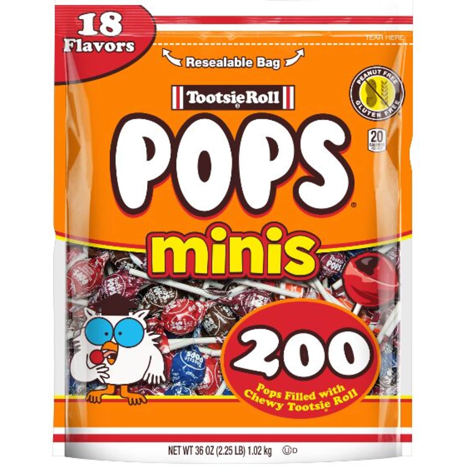 Tootsie Roll Pops Mini Lollipops, Assorted Flavors, 36 oz., 200 Pieces (CRM04200)