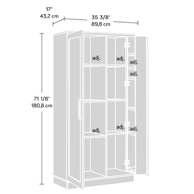 Sauder HomePlus 71"H Storage Cabinet with 12 Shelves, Dakota Oak (411572)