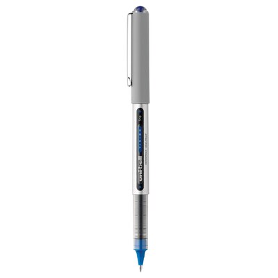 Uni Vision Rollerball Pen,Fine Point, Blue Ink, Dozen (60134)