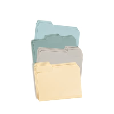 Smead SuperTab File Folder, 1/3-Cut Tab, Letter Size, Assorted Colors, 20/Pack (10521)