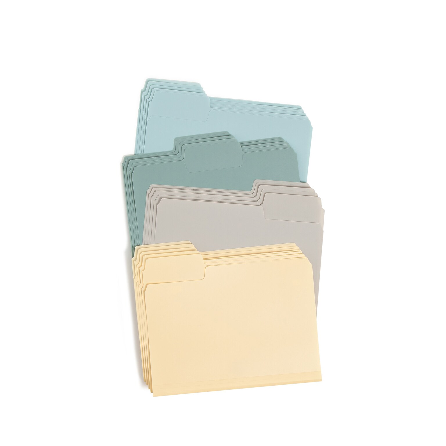 Smead SuperTab File Folder, 1/3-Cut Tab, Letter Size, Assorted Colors, 20/Pack (10521)