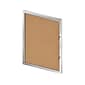 Azar Cork Enclosed Bulletin Board, Aluminum Frame, 42.32" x 32.09" (300231)