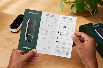 Ecobee Smart Video Doorbell, Wired, Black (EB-CAMSDB-01)