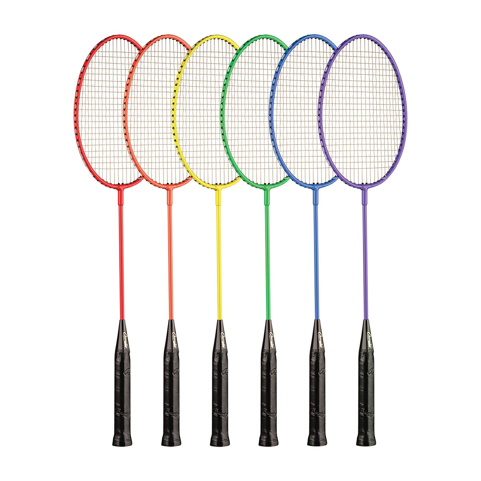 Champion Sports Tempered Steel Badminton Racket Set, Assorted Colors, Set of 6 (CHSBR20SET)