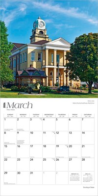 2026 BrownTrout Buckeye State Ohio Places 12" x 12" Monthly Wall Calendar (9798330704958)