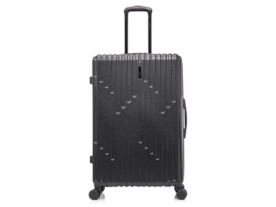 InUSA Drip Polycarbonate/ABS Large Suitcase, Black (IUDRI00L-BLK)