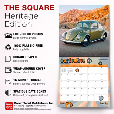 2027 BrownTrout Love Bug 12" x 12" Monthly Wall Calendar (9798330711222)