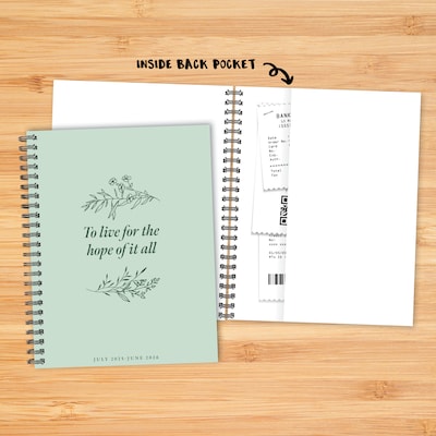 2025-2026 Willow Creek Live For the Hope 8.5" x 11" Academic Year Weekly & Monthly Planner, Green (54925)